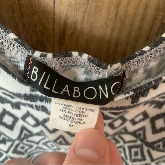 Womens Medium Billabong Black & White Tank - Picture 6 of 9